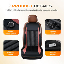 Load image into Gallery viewer, Coverado Car Seat Heater 3-Level Fasting Heated Seat with Faux Leather &amp; Fabric Material Warm Seat Universal Fit for Winter