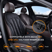 Load image into Gallery viewer, Coverado Heated Seat 3-Level Faux Leather Seat Cushion Warm Seat Heater for Driver Seat Universal Fit for Cold Winter