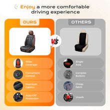 Load image into Gallery viewer, Coverado Heated Seat 3-Level Faux Leather Seat Cushion Warm Seat Heater for Driver Seat Universal Fit for Cold Winter