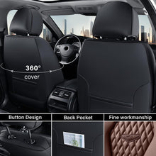 Load image into Gallery viewer, 2 Seats Coverado Front Driver Passenger Premium Leather Front Car Seat Covers Water Resistant Luxury Auto Seat Protectors Universal Fit
