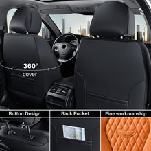 Load image into Gallery viewer, 2 Seats Coverado Front Driver Passenger Premium Leather Front Car Seat Covers Water Resistant Luxury Auto Seat Protectors Universal Fit