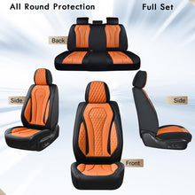 Load image into Gallery viewer, Coverado Front and Back Seat Covers for Cars Premium Leatherette Auto Seat Protectors Water Resistant Universal Fit