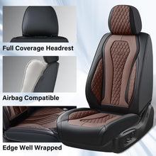 Load image into Gallery viewer, 2 Seats Coverado Front Driver Passenger Premium Leather Front Car Seat Covers Water Resistant Luxury Auto Seat Protectors Universal Fit