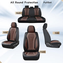 Load image into Gallery viewer, Coverado Front and Back Seat Covers for Cars Premium Leatherette Auto Seat Protectors Water Resistant Universal Fit