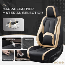 Load image into Gallery viewer, Coverado 2-Seat Front Driver Passenger Auto Seat Covers with Lumbar Support Premium Leather Seat Covers Protector for Cars Universal Fit