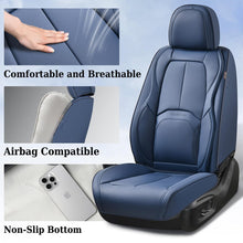 Load image into Gallery viewer, Coverado 2-Seat Front Driver Passenger Auto Seat Covers with Lumbar Support Premium Leather Seat Covers Protector for Cars Universal Fit