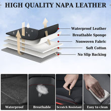 Load image into Gallery viewer, Coverado 2-Seat Front Driver Passenger Auto Seat Covers with Lumbar Support Premium Leather Seat Covers Protector for Cars Universal Fit