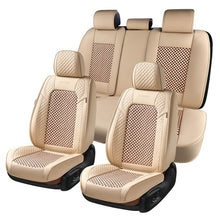 Load image into Gallery viewer, Coverado All Beige Seat Covers Tan Color Driver and Passenger Car Seat Protectors Auto Universal Fit