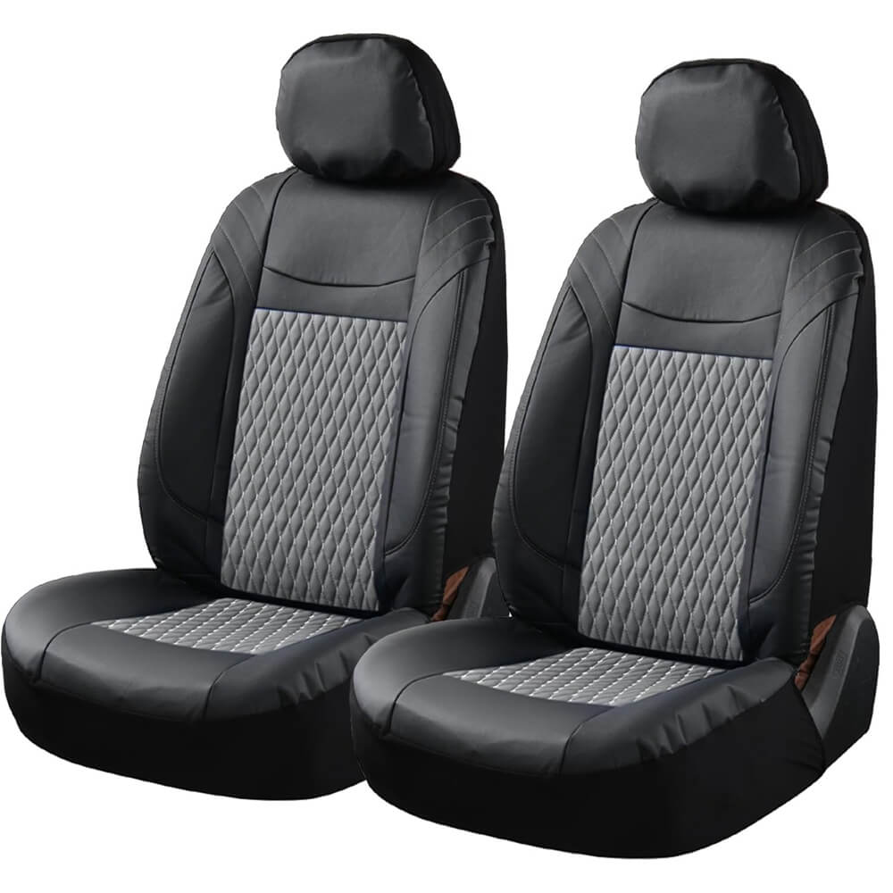 Coverado PVC Auto Front and Back Vehicle Seat Covers Universal Fit