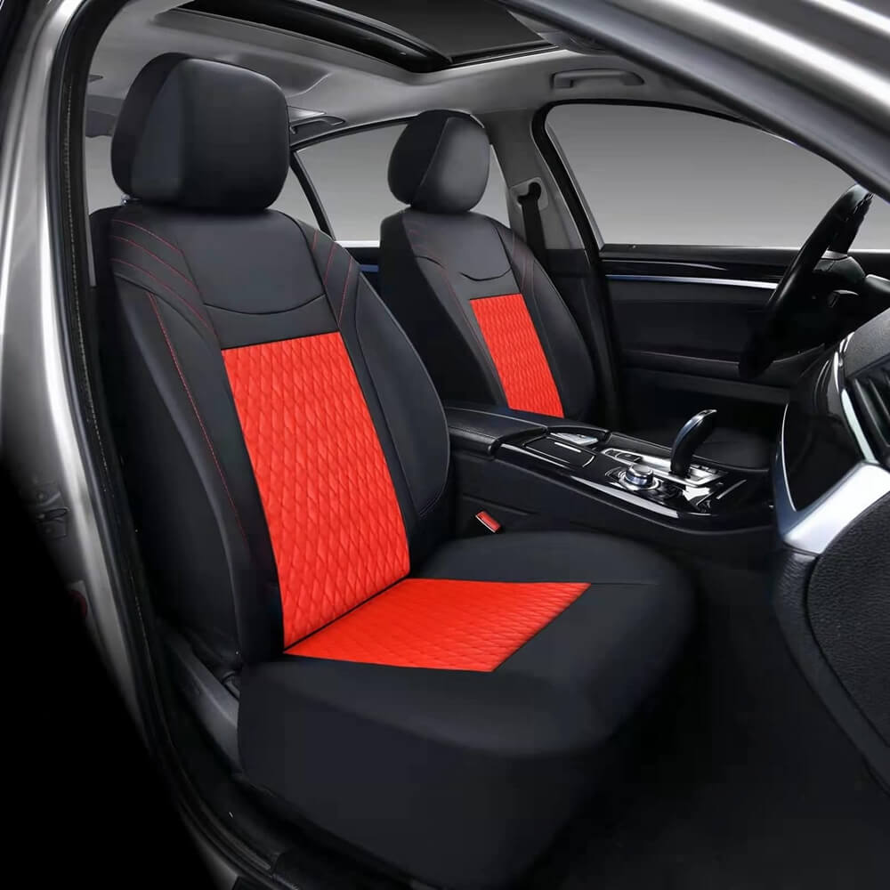 Coverado PVC Auto Front and Back Vehicle Seat Covers Universal Fit