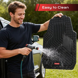 Coverado Universal Floor Mats for Cars Easy-Clean Waterproof PVC