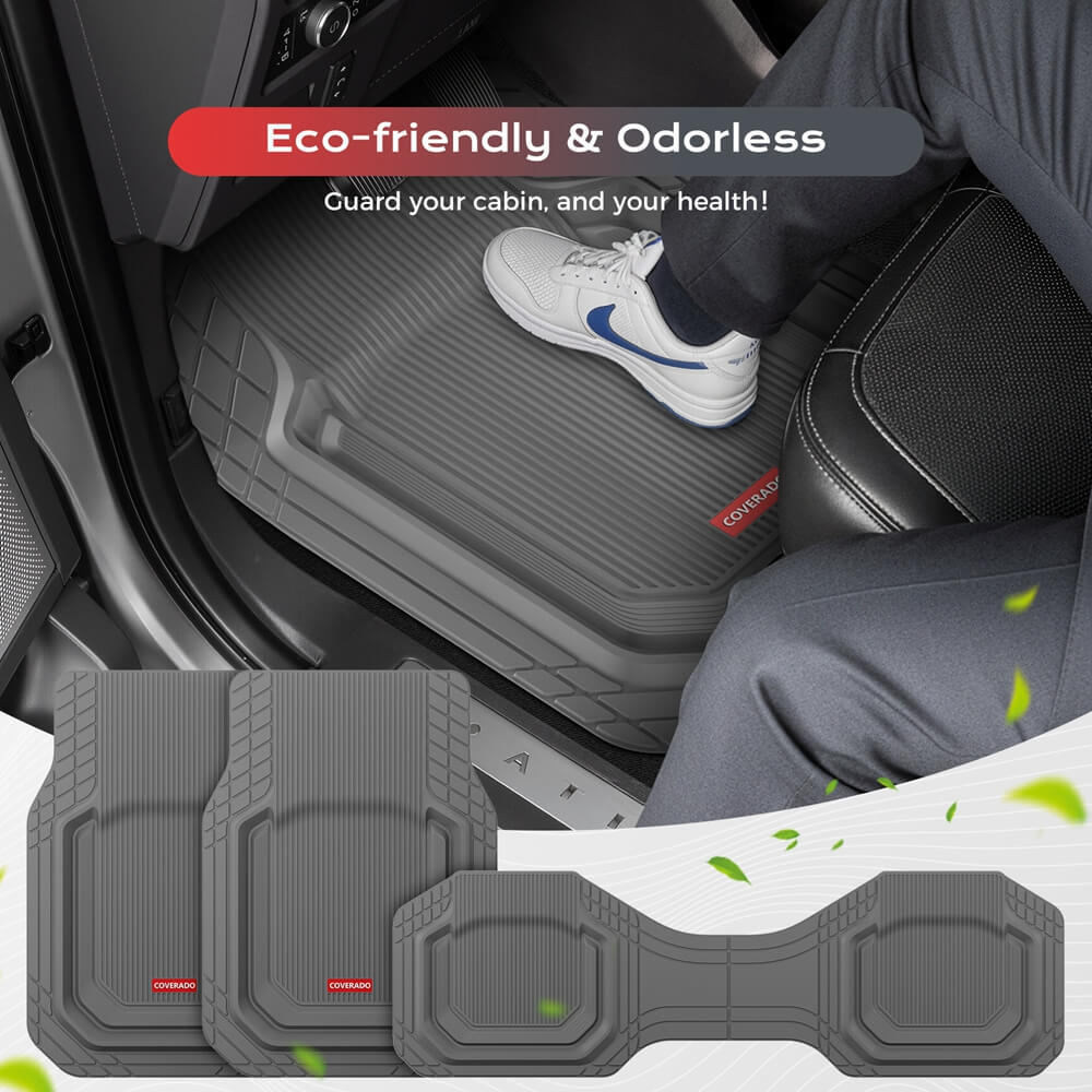 Coverado Car Floor Mats Universal Fit Waterproof All Weather Protection