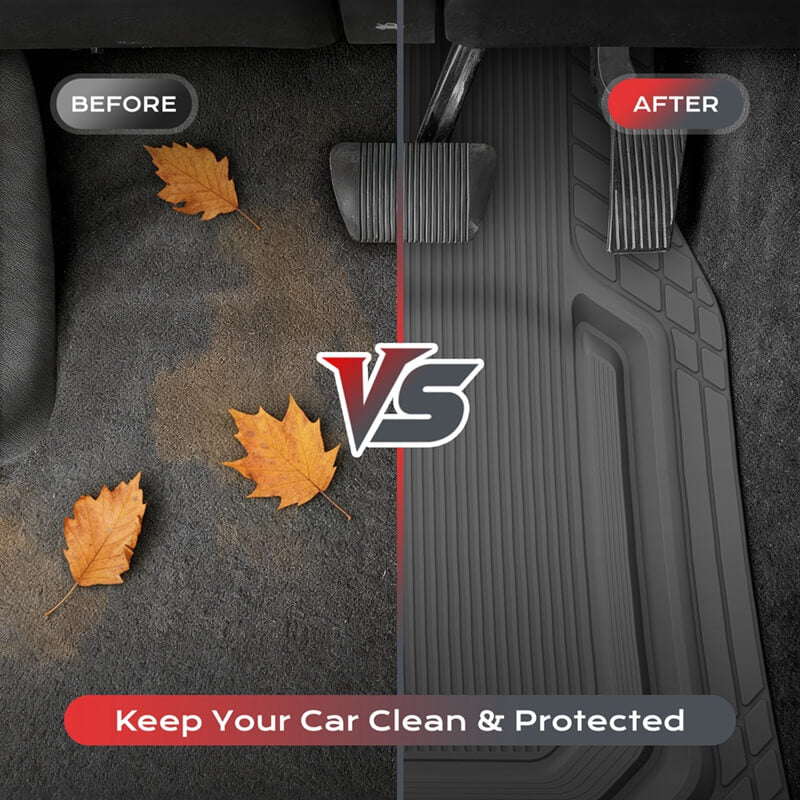 Coverado Car Floor Mats Universal Fit Waterproof All Weather Protection