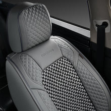Load image into Gallery viewer, Coverado Full Set Seat Covers for Front and Back Seats Faux Leather&amp;Woven Fabric Breathable Universal Fit