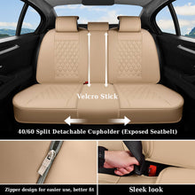 Load image into Gallery viewer, Coverado Seat Covers Premium Faux Leather Front and Back Seats Universal Fit Seat Protectors