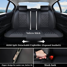 Load image into Gallery viewer, Coverado Seat Covers Premium Faux Leather Front and Back Seats Universal Fit Seat Protectors