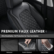 Load image into Gallery viewer, Coverado Seat Covers Premium Faux Leather Front and Back Seats Universal Fit Seat Protectors