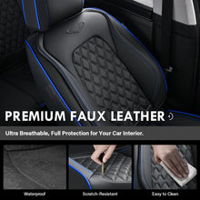 Load image into Gallery viewer, Coverado Seat Covers Premium Faux Leather Front and Back Seats Universal Fit Seat Protectors