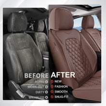 Load image into Gallery viewer, Coverado Seat Covers Premium Faux Leather Front and Back Seats Universal Fit Seat Protectors