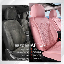 Load image into Gallery viewer, Coverado Seat Covers Premium Faux Leather Front and Back Seats Universal Fit Seat Protectors