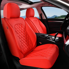 Coverado Seat Covers Full Set 5 Seats Premium Faux Leather Universal Fit Seat Protectors