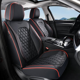 Coverado Seat Covers Premium Faux Leather Front and Back Seats Universal Fit Seat Protectors