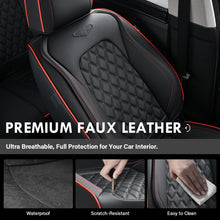 Load image into Gallery viewer, Coverado Seat Covers Premium Faux Leather Front and Back Seats Universal Fit Seat Protectors