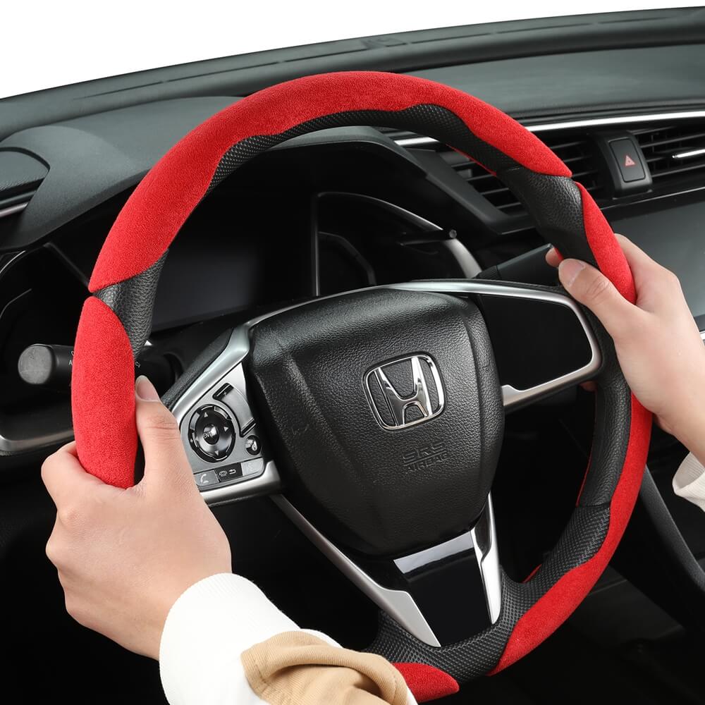 Coverado Velvet Steering Wheel Covers 3 Pieces for Cars Auto Accessories Universal Fit