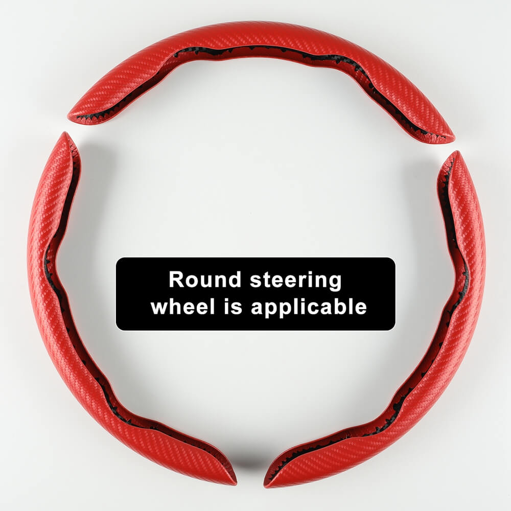 Coverado Steering Wheel Covers 3 Pieces for Cars Carbon Fiber Non-slip  Auto Accessories Universal Fit