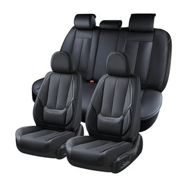 5 Seats Coverado Car Seat Covers for Cars Front and Rear Full Set with Lumbar Support Premium Leather Waterproof Auto Seat ProtectorsUniversal Fit