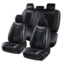 Load image into Gallery viewer, Coverado 5 Seats Leather &amp; Magna Fabric Car Seat Covers with Lumbar Support Breathable Front and Back Full Set Universal Fit