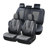 Coverado Front and Rear Car Seat Covers Universal Fit Premium Leather Water Resistant Driver Passenger Auto Seat Protectors Interior Covers