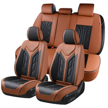 Load image into Gallery viewer, Coverado Full Set Car Seat Covers 5 Seats Front and Back Faux Leather Seat Protectors Universal Fit