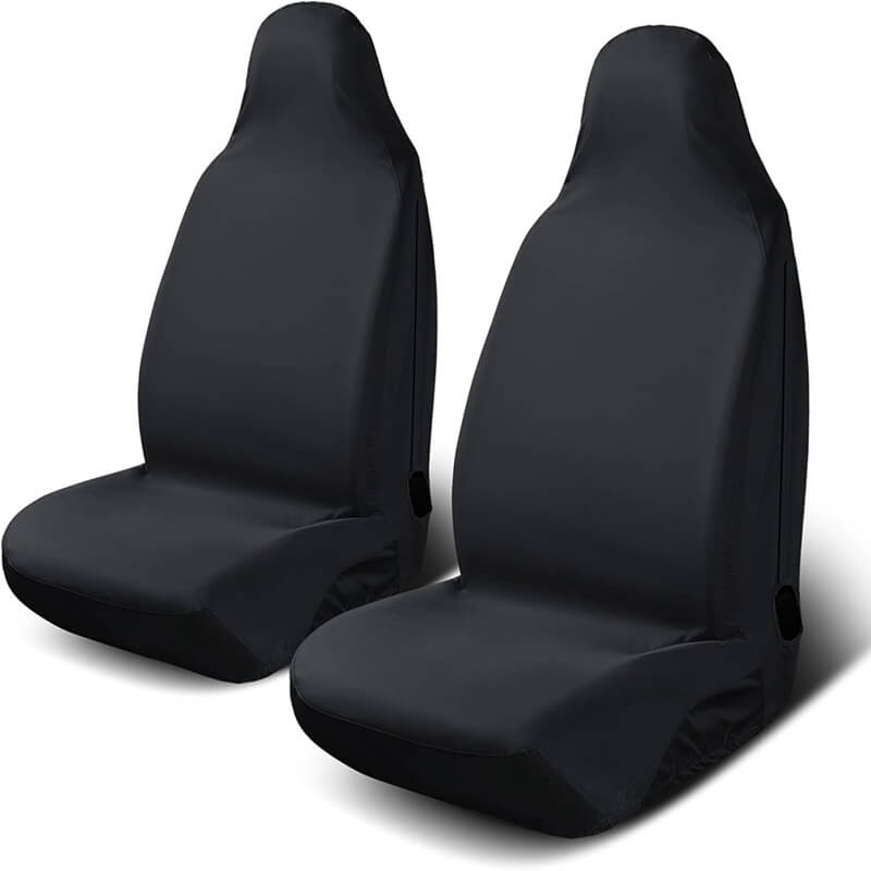 50% OFF🔥🔥 Oxford Waterproof Car Seat Covers for Front Seats Black Automotive Seat Protectors High Back Bucket Universal Fit