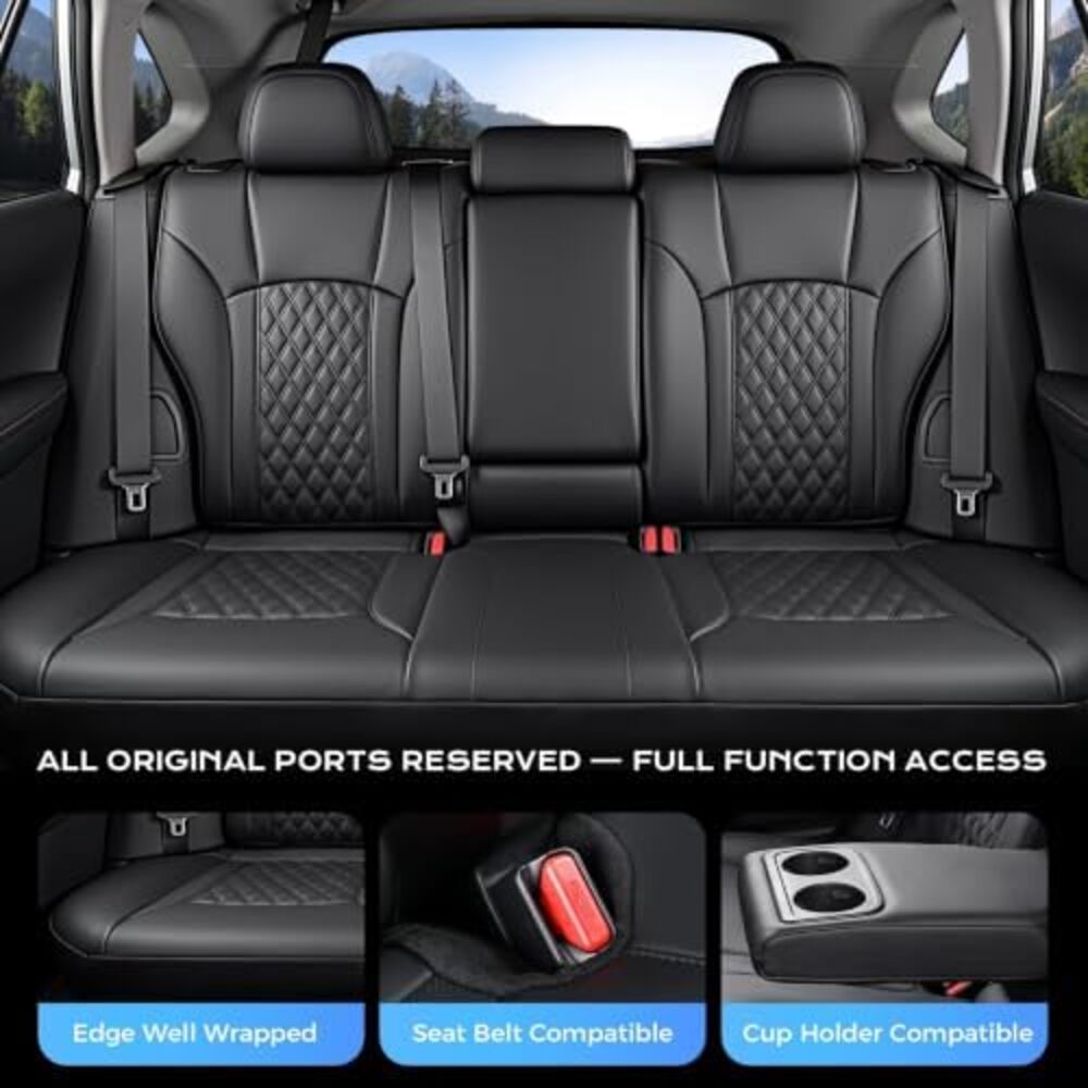 Subaru Outback 2020-2025 Full Coverage Custom Premium Faux Leather Car Seat Covers (No Leg Rest on Driver's Side)