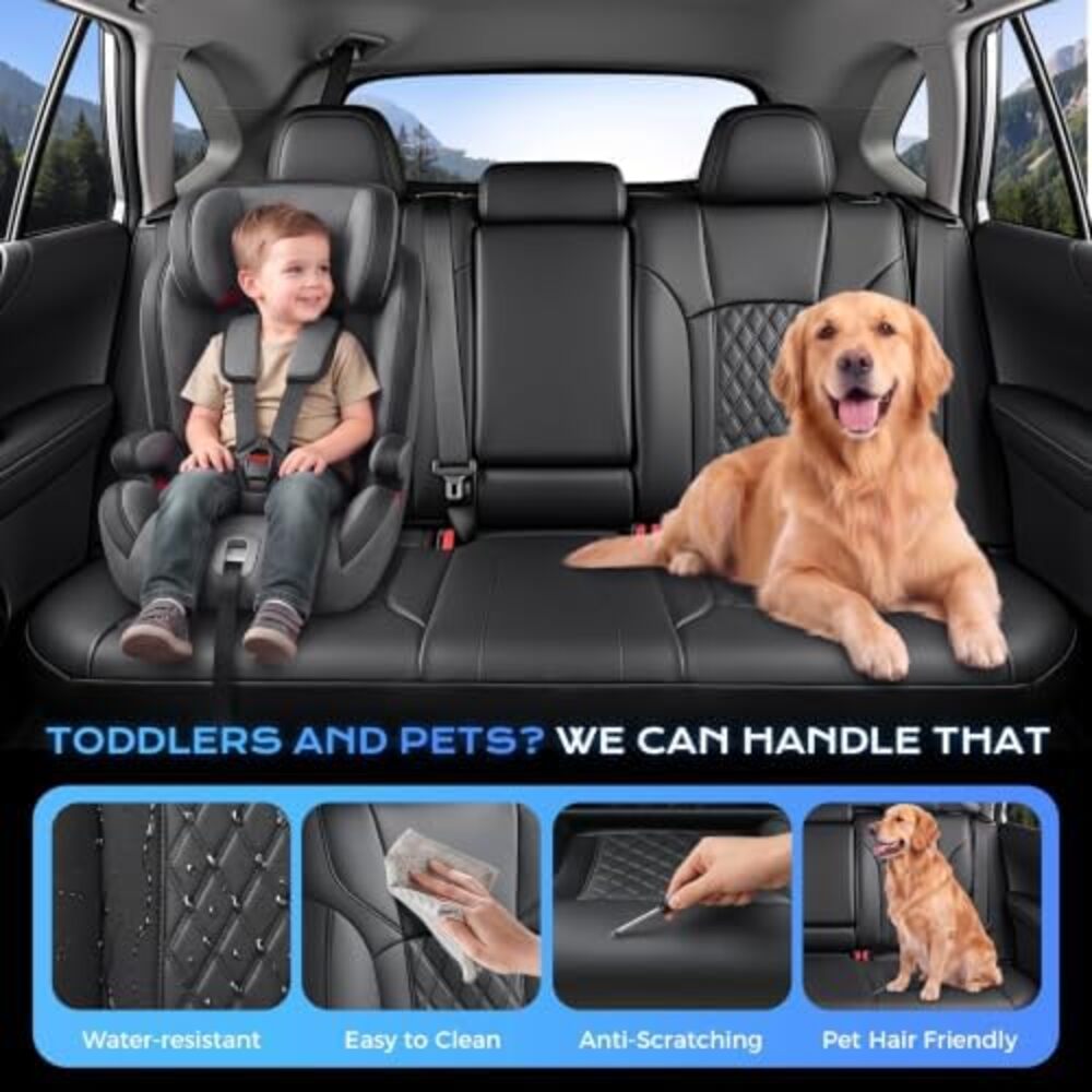 Subaru Outback 2020-2025 Full Coverage Custom Premium Faux Leather Car Seat Covers (No Leg Rest on Driver's Side)