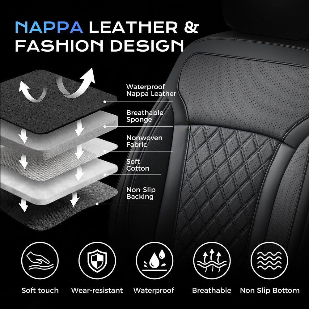 Subaru Forester 2014-2018 Full Coverage Custom Premium Faux Leather Car Seat Covers