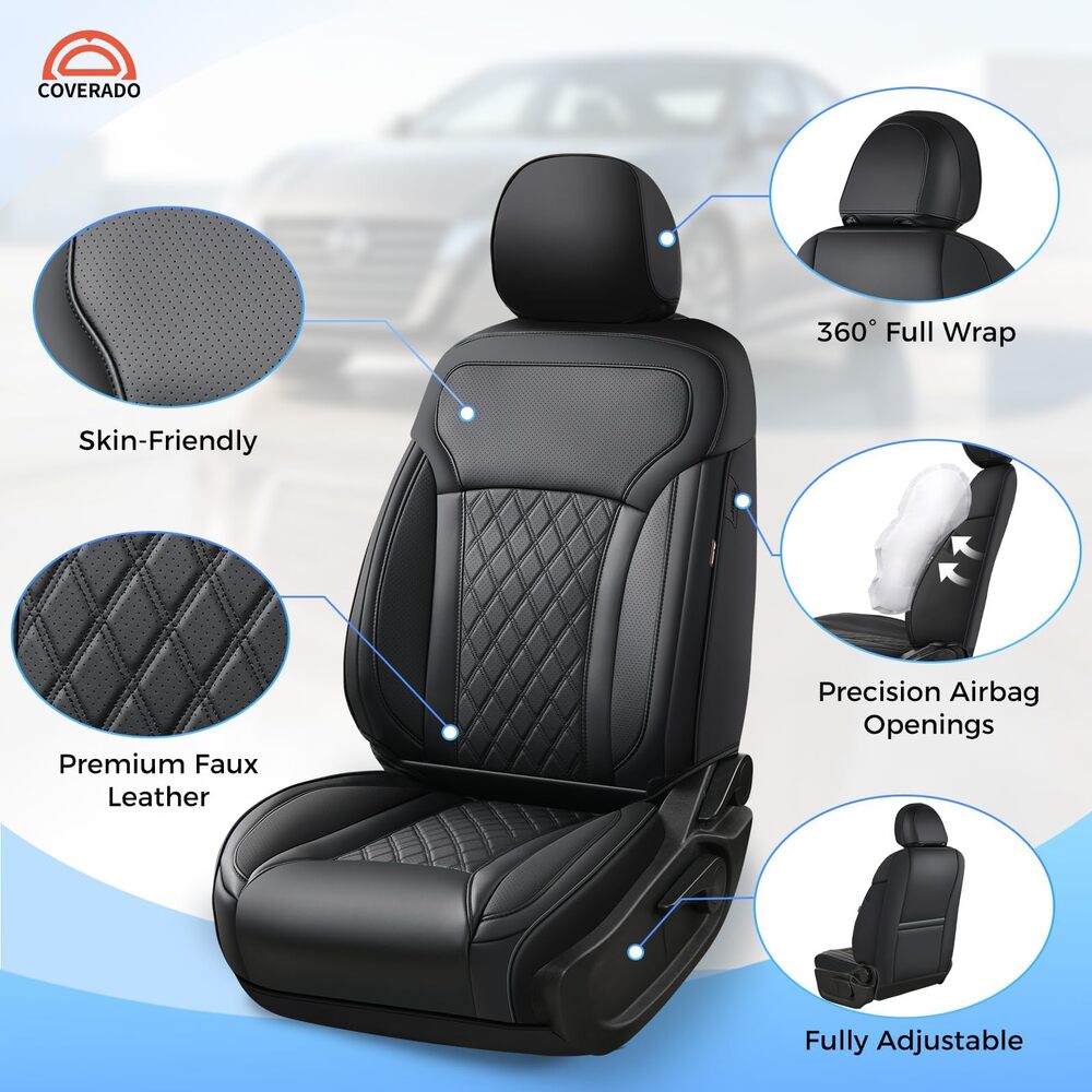 Subaru Forester 2014-2018 Full Coverage Custom Premium Faux Leather Car Seat Covers
