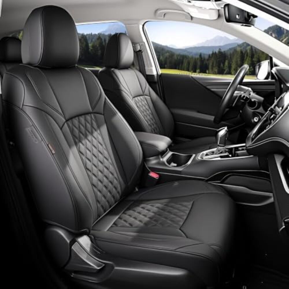 Subaru Outback 2020-2025 Full Coverage Custom Premium Faux Leather Car Seat Covers (No Leg Rest on Driver's Side)