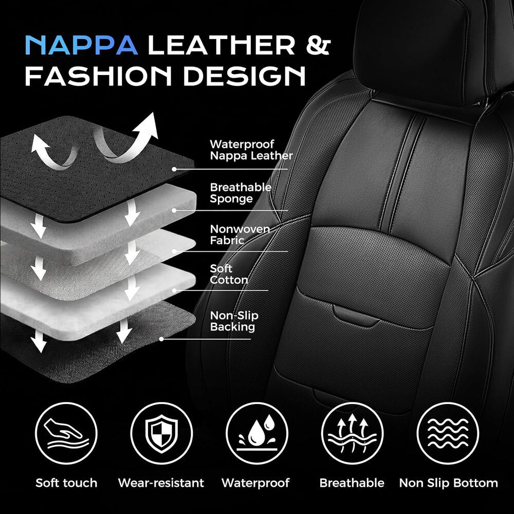 Toyota 4Runner 2025-2026 Premium Upgraded Full Wrap Faux Leather Custom Car Seat Covers