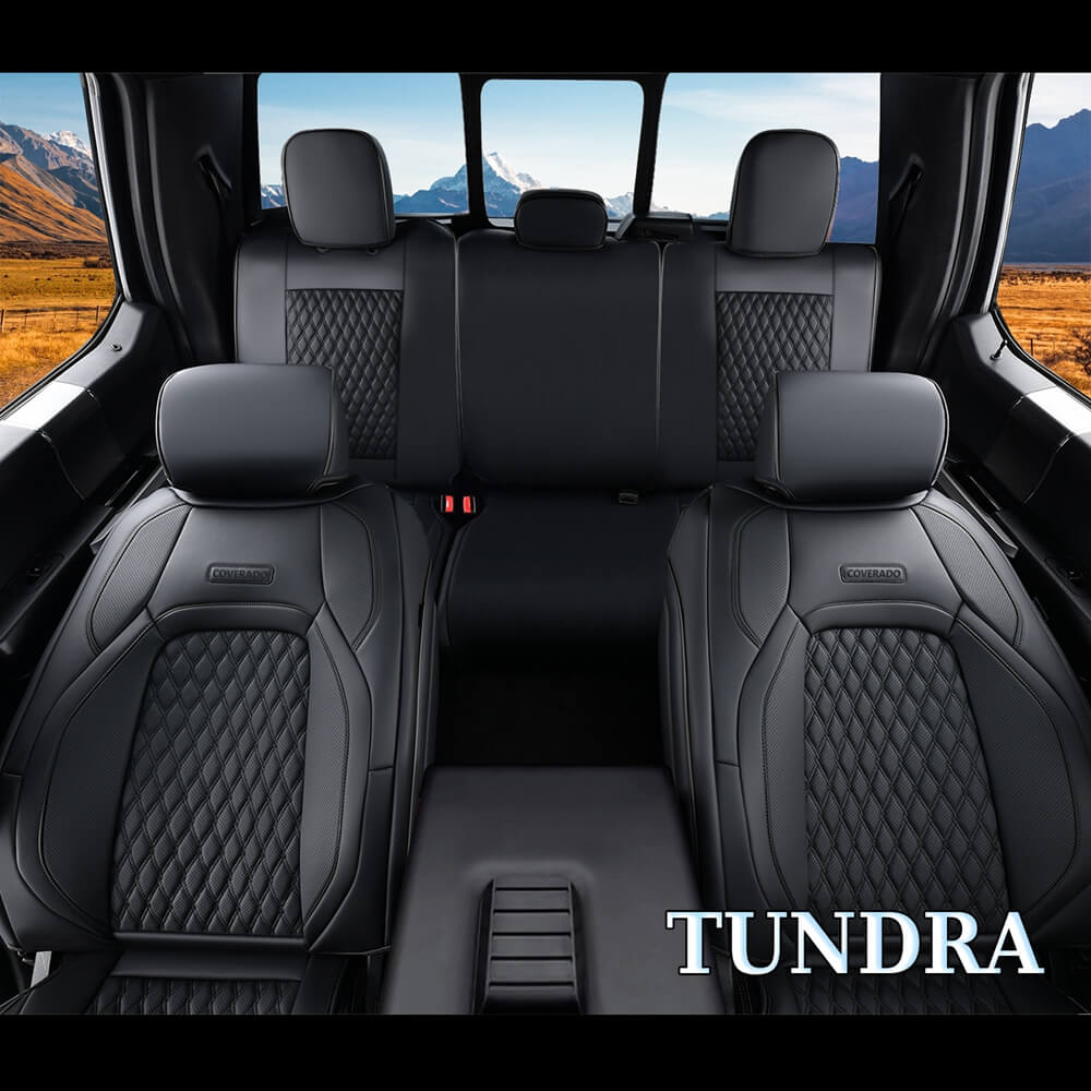 2014-2021 Toyota Tundra Crew Cab Coverado Custom Fit Car Seat Covers Full Coverage Water Resistant Auto Seat Protectors