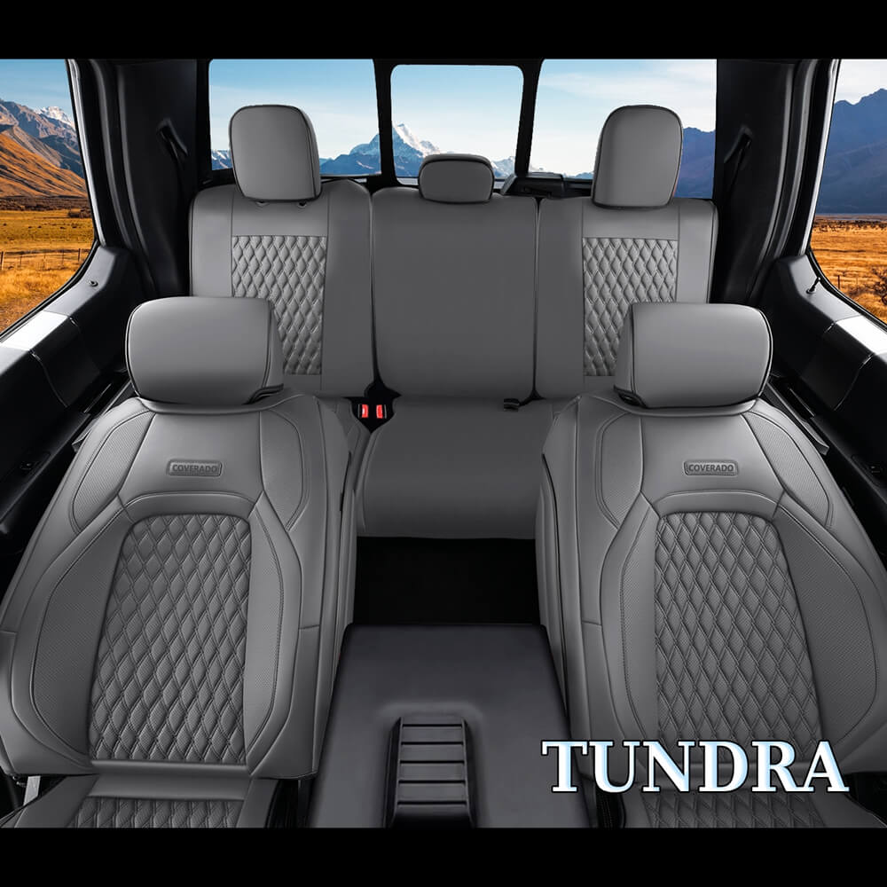 2014-2021 Toyota Tundra Crew Cab Coverado Custom Fit Car Seat Covers Full Coverage Water Resistant Auto Seat Protectors