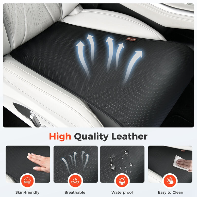 Coverado Car Seat Extender Pad Quality Leather Leg Support Cushion for Long Driving Office Chair
