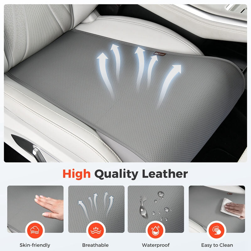 Coverado Car Seat Extender Pad Quality Leather Leg Support Cushion for Long Driving Office Chair