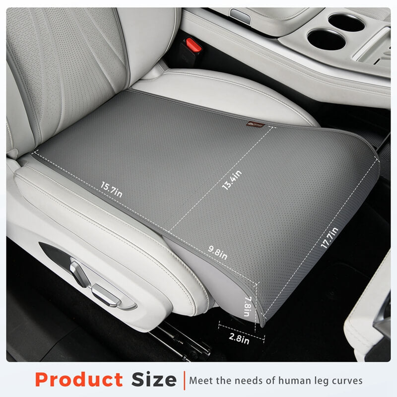 Coverado Car Seat Extender Pad Quality Leather Leg Support Cushion for Long Driving Office Chair