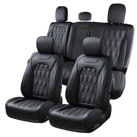 2015-2023 F150, 2017-2023 F250 F350 Crew Cab Coverado Custom Seat Covers Waterproof Leather Front and Back Full Set