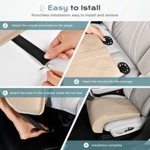 Load image into Gallery viewer, Coverado Car Seat Extender Pad Quality Leather Leg Support Cushion for Long Driving Universal for Driver Seat Office Chair