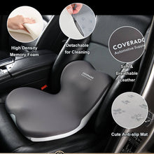 Load image into Gallery viewer, Coverado Car Lumbar Cushion Back Support Washable One Piece Memory Foam Ergonomic Driving Seat Cushion Non-Slip Office Chair Cushion