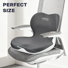 Load image into Gallery viewer, Coverado Car Lumbar Cushion Back Support Washable One Piece Memory Foam Ergonomic Driving Seat Cushion Non-Slip Office Chair Cushion