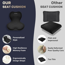 Load image into Gallery viewer, Coverado Car Lumbar Cushion Back Support Washable One Piece Memory Foam Ergonomic Driving Seat Cushion Non-Slip Office Chair Cushion